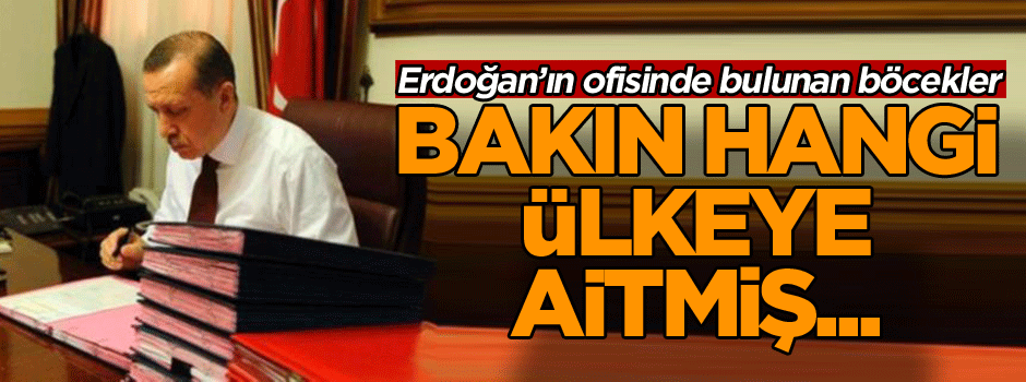 Erdoğan’ın ofisinde bulunan böcekler bakın hangi ülkeye aitmiş...