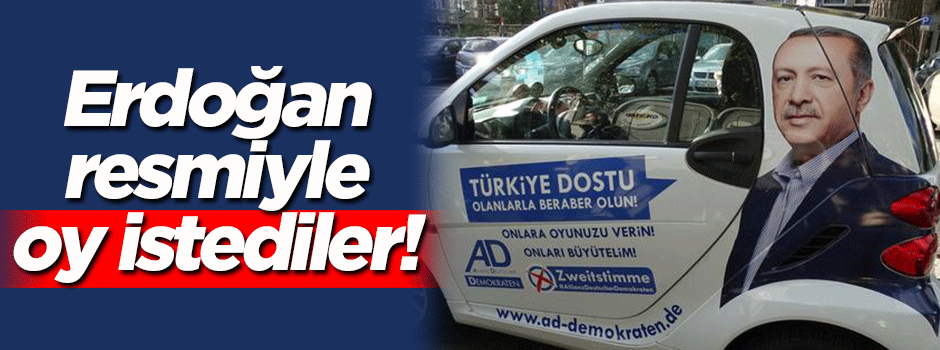 Erdoğan'ın resmiyle oy istediler!