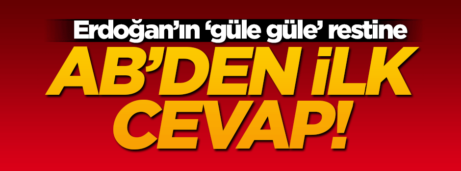 Erdoğan'ın restine AB'den ilk cevap geldi!