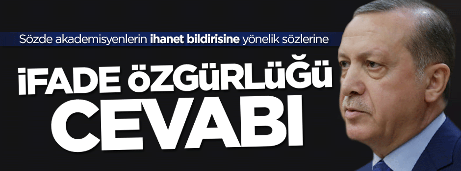Erdoğan'ın sözlerini hainler hazmedemedi!
