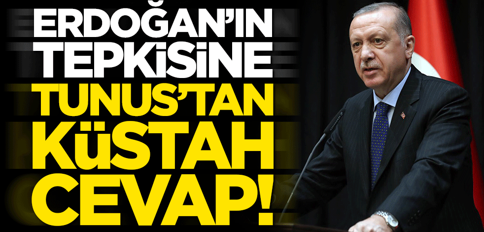 Erdoğan'ın tepkisine Tunus'tan küstah cevap!
