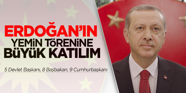 Erdoğan'ın yemin törenine büyük katılım