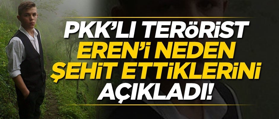 Eren'i şehit eden PKK'lı terörist, neden saldırdıklarını itiraf etti