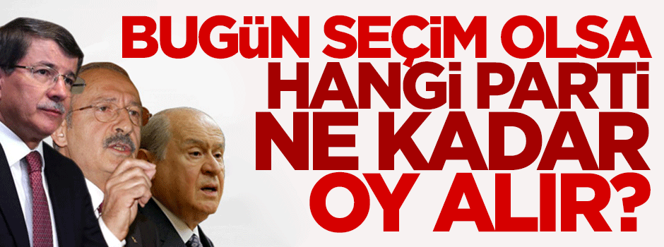 Erken seçimde hangi parti ne kadar oy alır?