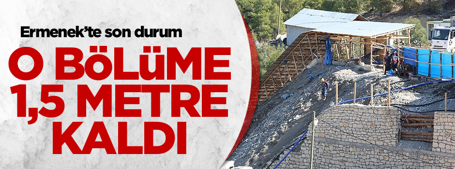 Ermenek'teki madende desandreye 1,5 metre kaldı