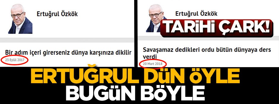 Ertuğrul dün öyle bugün böyle!