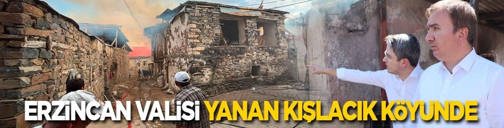 Erzincan Valisi, yanan Kışlacık köyünü ziyaret etti