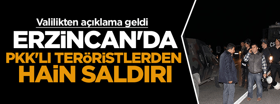 Erzincan'da hain saldırı