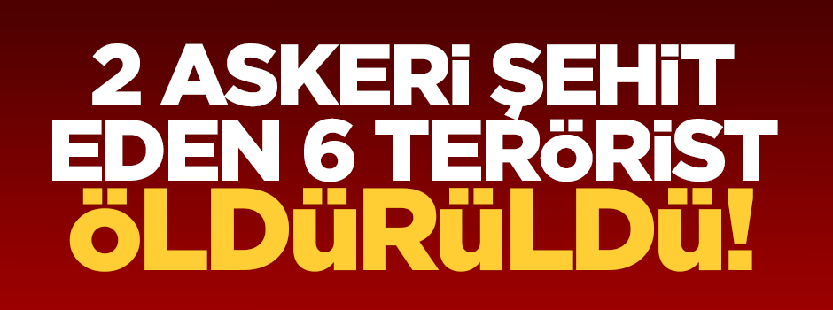 Erzurum'da 2 askerimizi şehit eden teröristler öldürüldü