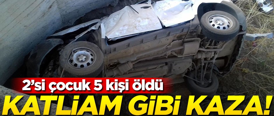 Erzurum'da feci kaza! 2'si çocuk 5 kişi hayatını kaybetti