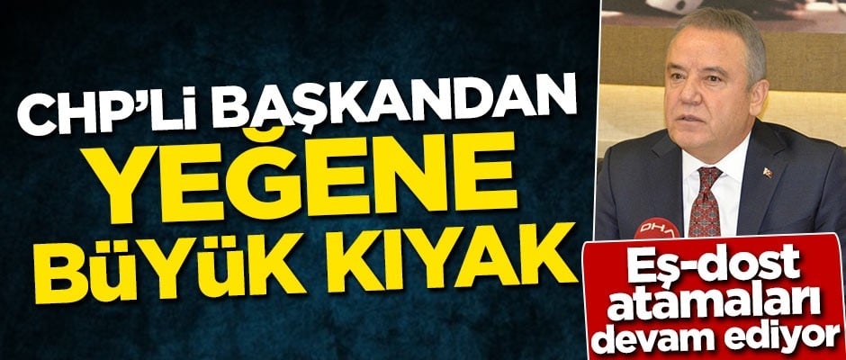 Eş-dost ataması devam ediyor! CHP'li başkandan yeğene büyük kıyak