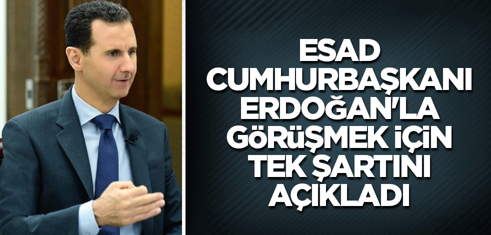 Esad, Cumhurbaşkanı Erdoğan'la görüşmek için şartını açıkladı