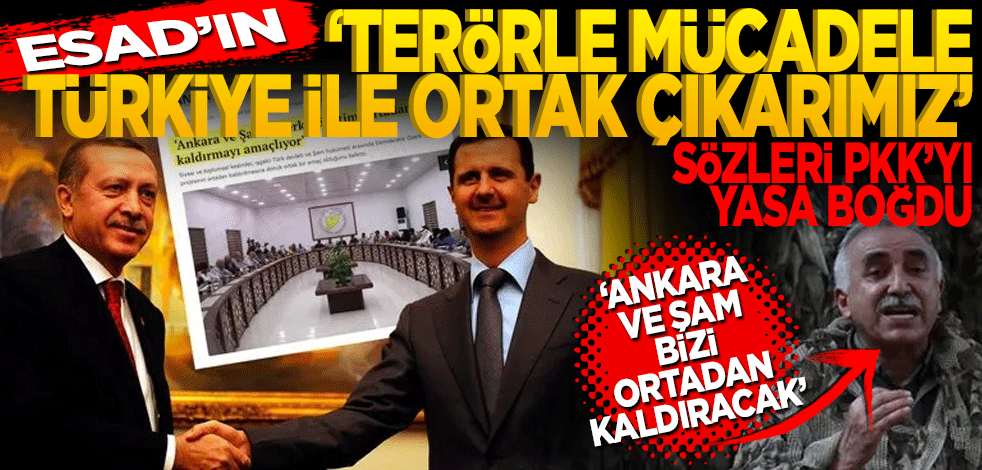 Esad'dan "Terörle mücadele Türkiye ile ortak çıkarımız" sözleri! PKK'yı yasa boğdu