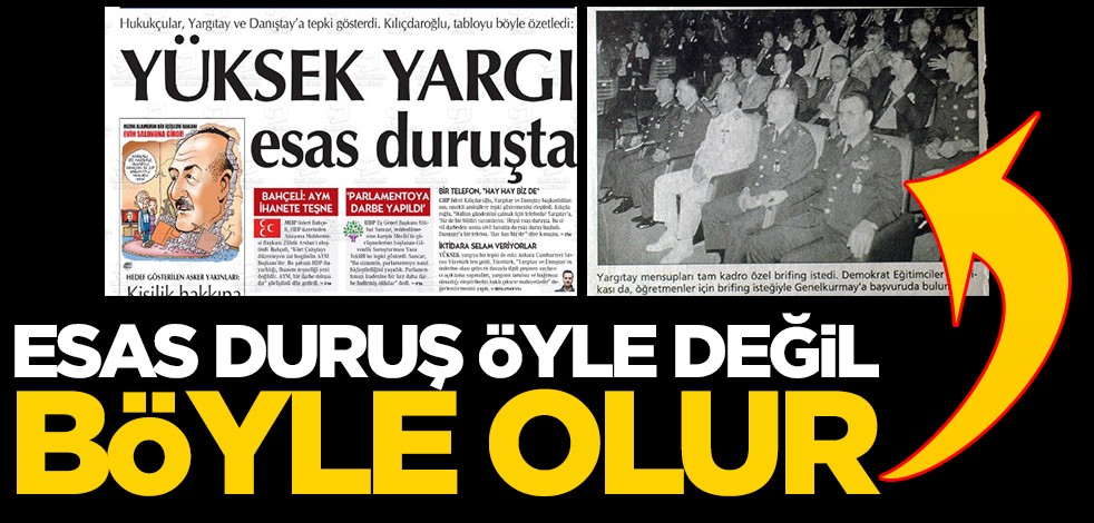 Esas duruş öyle değil böyle olur