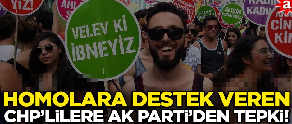 Eşcinsel sapkınlara destek veren CHP’lilere AK Parti’den tepki!