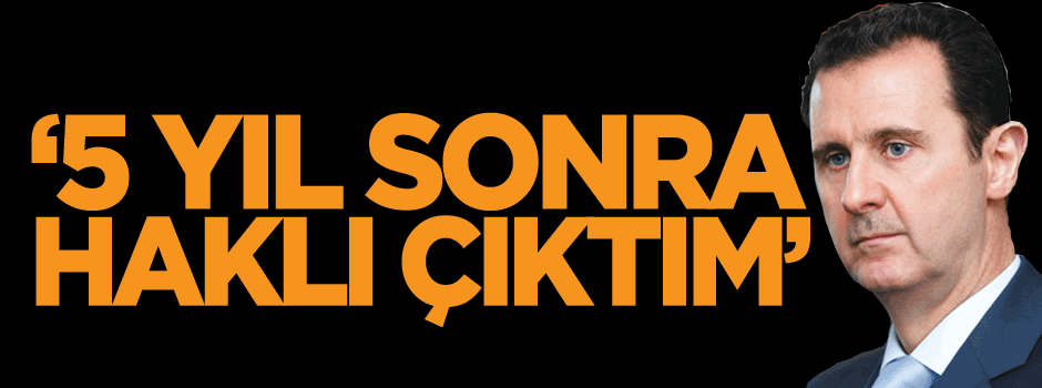 'Esed olduğu sürece Suriye'de düzen sağlanamaz'