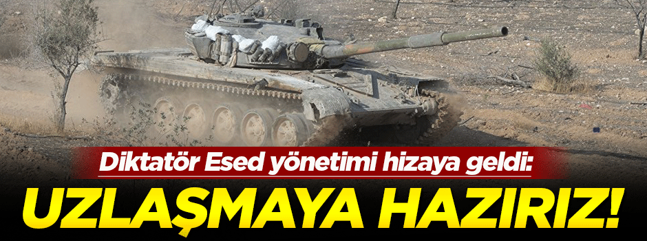 Esed rejimi: Anlaşmaya hazırız!
