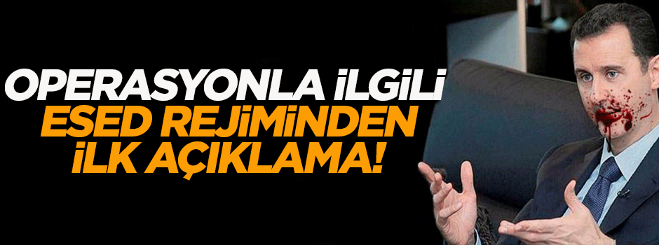 Esed rejiminden operasyonla ilgili ilk açıklama