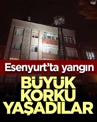 Esenyurt’ta 4 katlı binada yangın