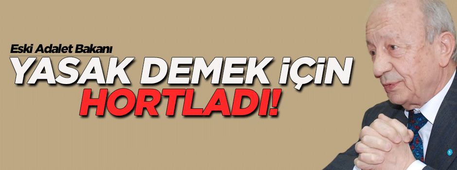 Eski Adalet Bakanı yasak demek için hortladı!