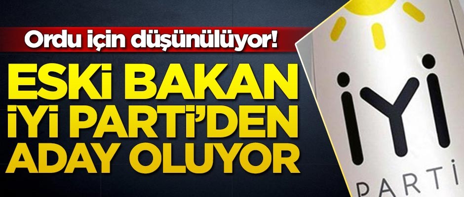 Eski bakan İYİ Parti'den aday gösteriliyor!