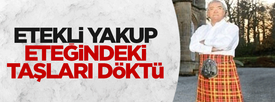 Eteğindeki taşları döktü