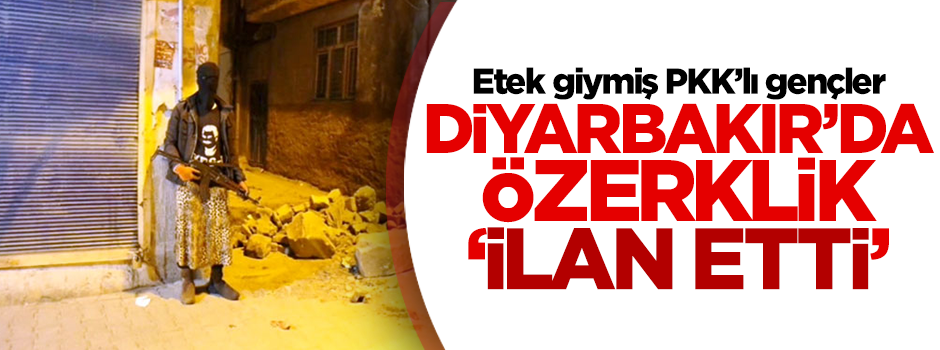 Etekli PKK'lılar Diyarbakır'da hendek kazdı