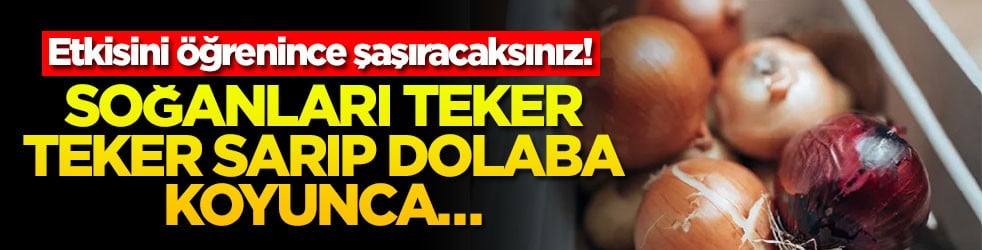 Etkisini öğrenince şaşıracaksınız! Soğanları teker teker sarıp dolaba koyunca...