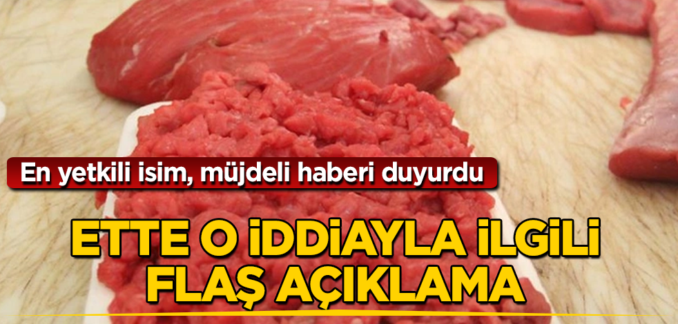 Ette o iddiayla ilgili flaş açıklama! En yetkili isim, müjdeli haberi duyurdu