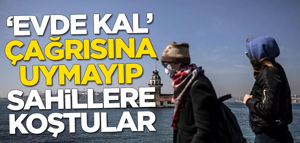 'Evde kal' çağrısına uymayıp sahillere koştular