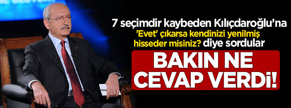 'Evet' çıkarsa kendinizi yenilmiş hisseder misiniz ?