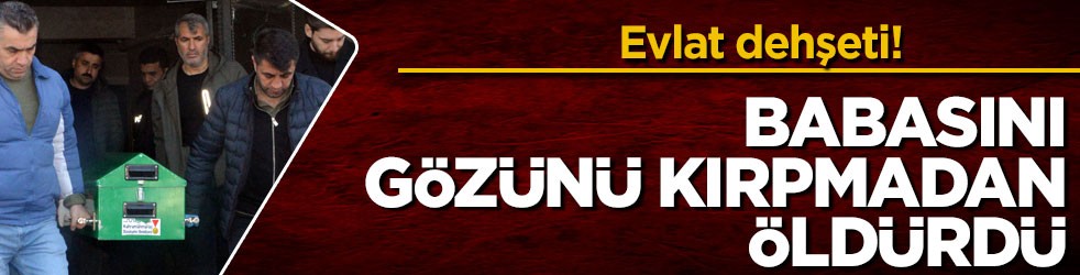 Evlat dehşeti! Babasını gözünü kırpmadan öldürdü