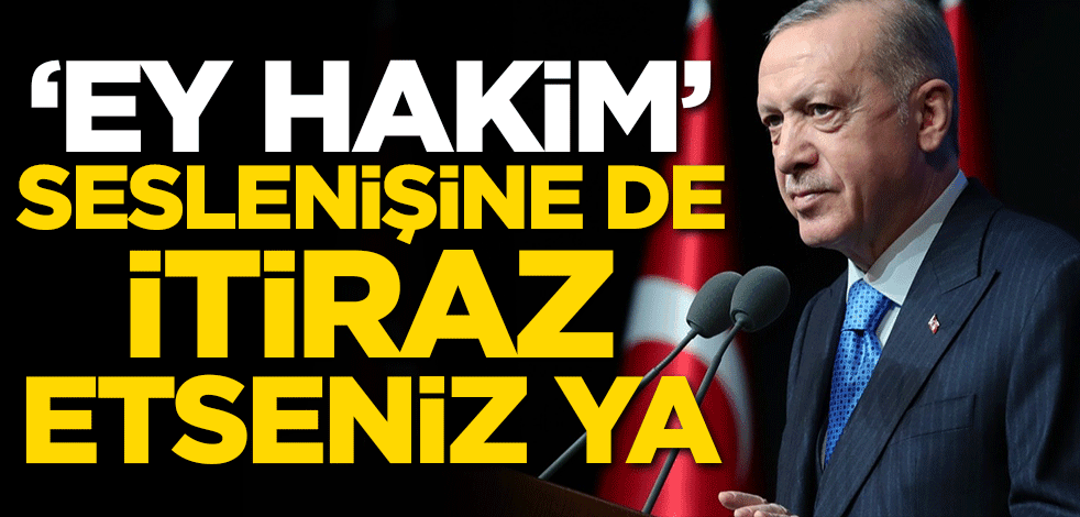 "Ey hakim" seslenişine de itiraz etseniz ya!