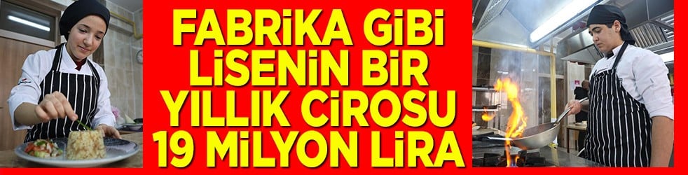 Fabrika gibi lisenin bir yıllık cirosu 19 milyon lira