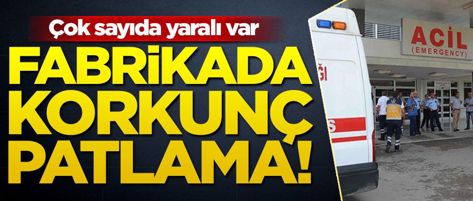 Fabrikada korkunç patlama! Çok sayıda yaralı var