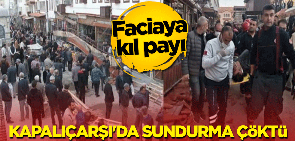 Faciaya kıl payı: Kapalıçarşı'da sundurma çöktü