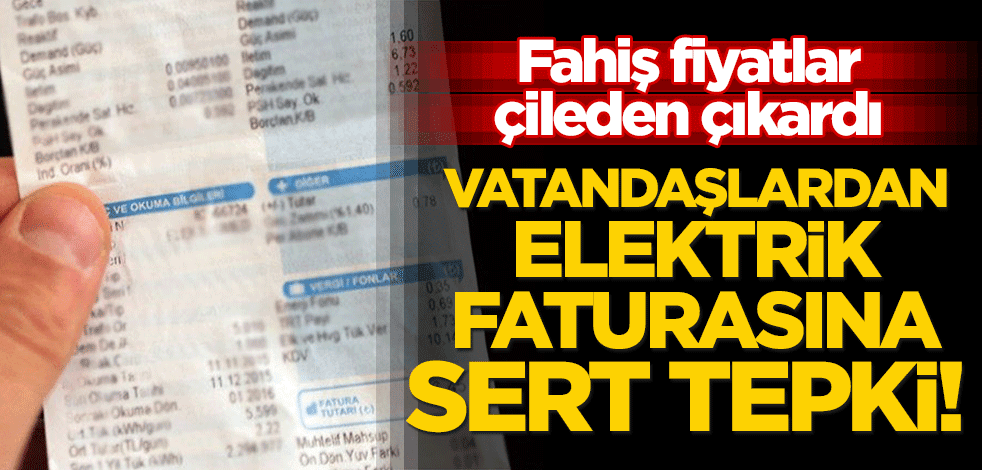Fahiş fiyatlar çileden çıkardı: Vatandaşlardan elektrik faturasına sert tepki!