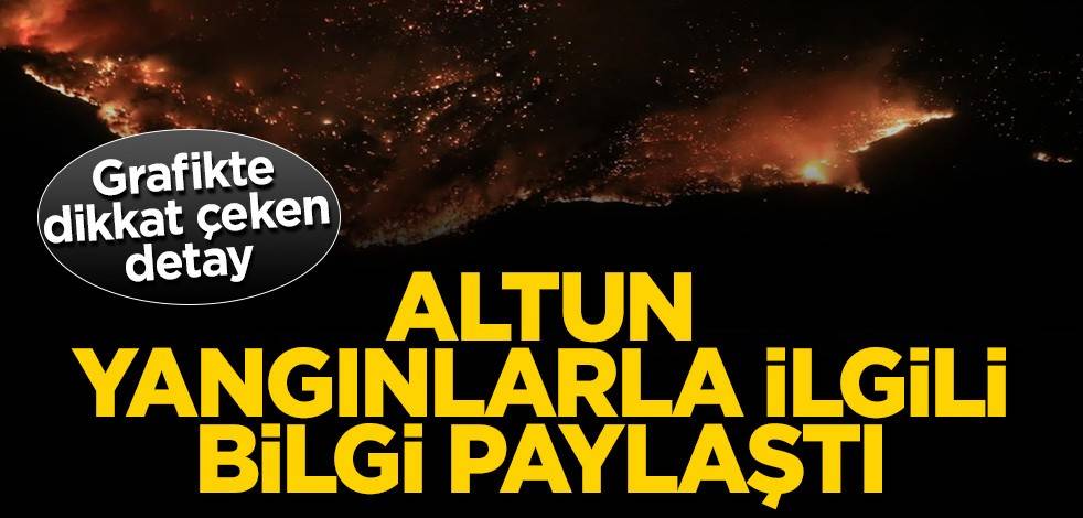 Fahrettin Altun yangınlarla ilgili bilgi paylaştı! Grafikte dikkat çeken detay