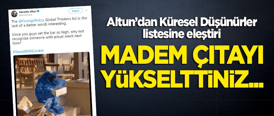 Fahrettin Altun'dan Küresel Düşünürler listesine eleştiri: Madem çıtayı yükselttiniz...