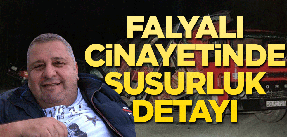 Falyalı cinayetinde Susurluk detayı ortaya çıktı!