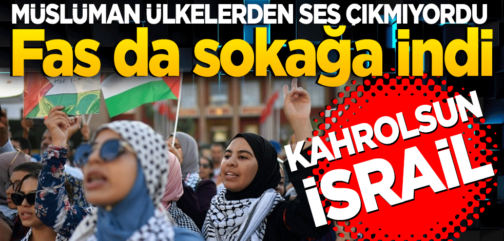 Fas'ta İsrail'in Gazze Şeridi'ne saldırıları protesto edildi.