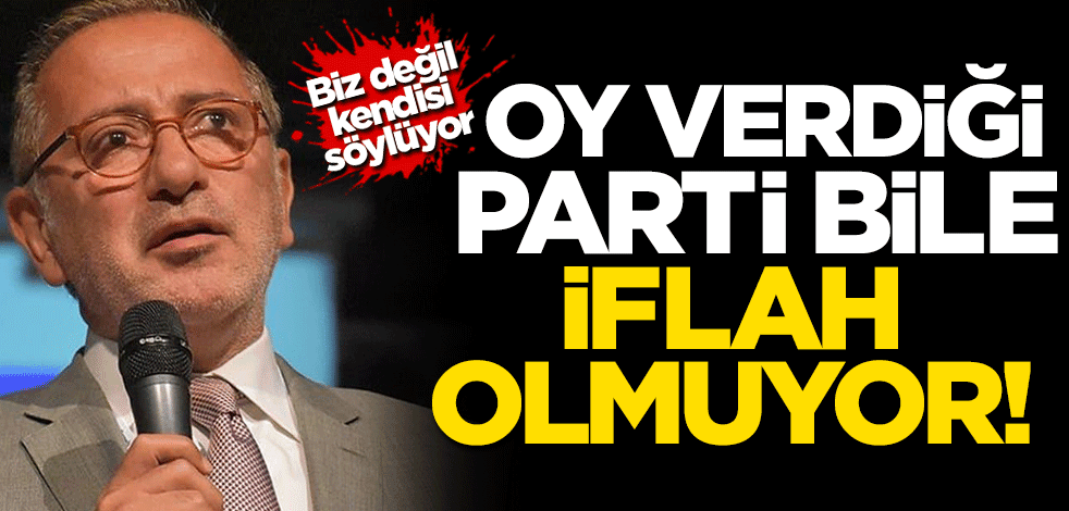 Fatih Altaylı'nın oy verdiği parti bile iflah olmuyor!