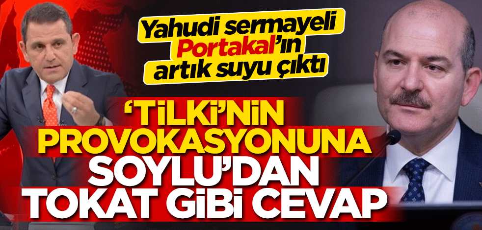 Fatih Portakal'ın provokasyonuna Soylu'dan tokat gibi cevap!