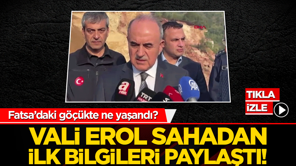 Fatsa’daki göçükte ne yaşandı? Vali Erol sahadan ilk bilgileri paylaştı!