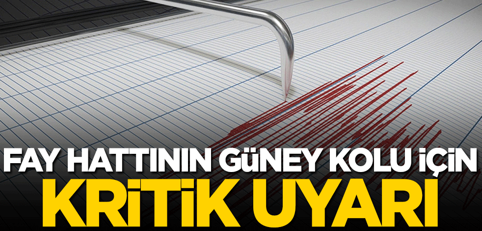 Fay hattının güney kolu için kritik uyarı
