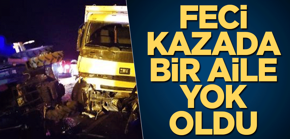 Feci kazada bir aile yok oldu!