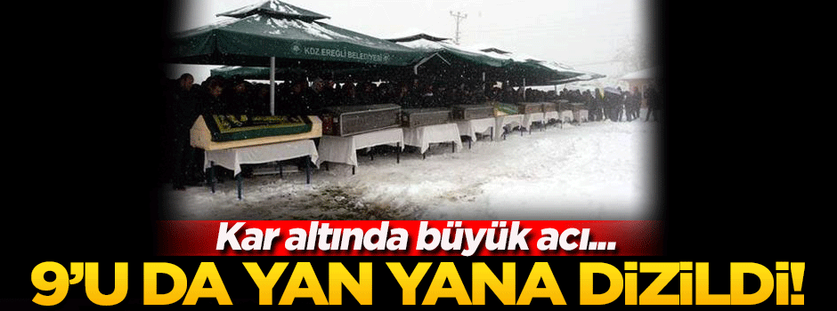 Feci kazada ölenlerin cenazeleri kar altında toprağa verildi