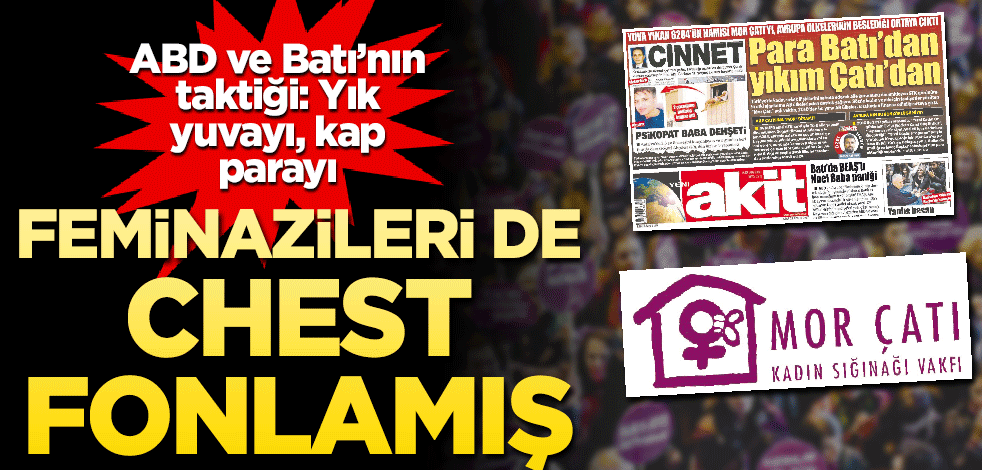 Feminazileri de Chrest fonlamış ABD ve Batı’nın taktiği: Yık yuvayı, kap parayı!