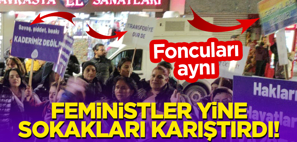 Feministler yine sokakları karıştırdı!