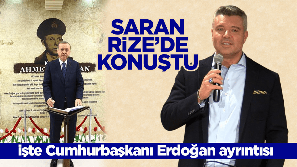Fenerbahçe Başkanı Sadettin Saran Rize’de konuştu! Konuşma yaptığı okulda Cumhurbaşkanı Erdoğan ayrıntısı